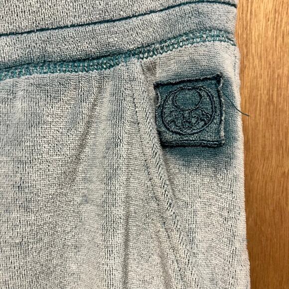 Te Verde Velour Pants Women’s Medium Baby Blue Y2K Luxe Lounge Cozy *Flaw* - Picture 7 of 12